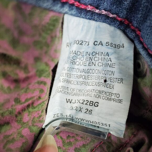 Wrangler Rock 47 WJX22BG Women's Low Rise Blue Jeans 32 x 26 - Picture 5 of 5